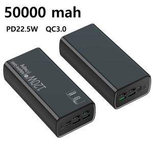 TEMU 50000mAh 대용량 파워뱅크, PD22.5W QC3.0 고속 충전 휴대용 백업 전원 LED 전원 디스플레이가 있는 모든 휴대폰에 적합한 휴대폰 충전기