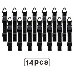 TEMU 14 Heavy Duty 조절식 연장 코드 보관 장치 3축 잠금/블랙 내구성 폴리프로필렌 와이어 하네스, 스튜디오 및 차고 정리, 공구 벨트, 안전한 케이블 보관, 연장 코드 홀더, 공구 정리함, 튼튼함에 적합