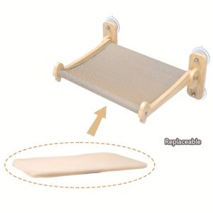 TEMU 1개 튼튼한 걸이형 고양이 침대 교체 네트 - 깔끔한 소파 안전 디자인, 통기성 좋은 시원한 메시, 흔적 없는 벽 부착 다층 둥지 및 휴식 접이식 공간 절약 재료, 반려동물에게 완벽한 선물!