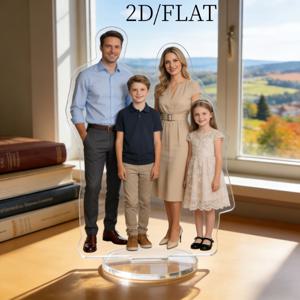 TEMU 2D 플랫 - 2D/FLAT, 맞춤형 데스크탑 스탠드, 맞춤 애완동물, 초록 캐릭터, 애니메이션 피규어, 만화 캐릭터, 가족 사진, 유명인, 웃긴 밈, 귀한 추억 기념품