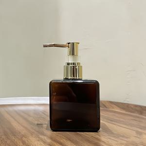 TEMU 250ml/8.45oz 용량의 사각 두꺼운 벽 로션 병, 메이크업 리무버, 페이셜 클렌저, 에센셜 오일용 펌프 포함, 플라스틱 빈 병으로 교체 가능