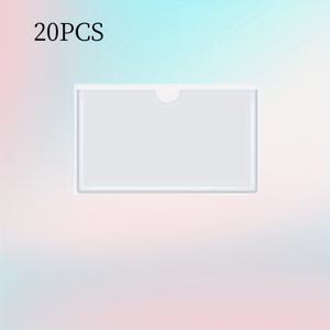 TEMU 20개 자체 접착 플래너 포켓 - 노트북, 저널 및 사무실 정리용 투명 비닐 인덱스 카드 거치대 - 수평 및 수직 스타일 가능