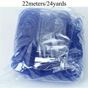 TEMU 22m/24야드 신축성 있는 메쉬 튜브 리본 트림 크리스마스 휴일 공예품 가정 파티 장식 헤어 타이