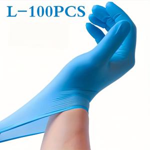 TEMU 100개입 일회용 나이트릴 초강력 장갑, 오일 방지, 가정용 청소, 염색, 네일 아트, 애완동물 목욕용, 비의료용 장갑