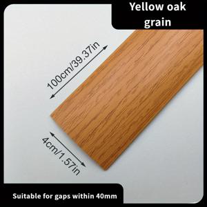 TEMU 1개 자가 점착 우드 그레인 바닥 모서리 스트립 - 재사용 가능, 100cm/39인치, PVC 카펫 및 문턱 스티칭, 거실 장식용으로 다양한 사람에게 적합, 무광택 표면, 무광택 모서리 우드 그레인 패턴, 문 틈새 아름다운 스티커