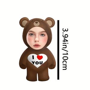 TEMU 1개 맞춤 제작 가능한 'I Love You' 곰돌이 만화 베개, 거실, 소파, 침대 다용도 장식 사진 베개, 개인 맞춤 사진 베개, 발렌타인데이, 할로윈, 추수감사절 가족 및 친구 선물