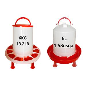 TEMU 닭, 오리, 거위 자동 급식기 및 급수기 포함 가금류 사육 장비, 급식 물병, 급식통, 물통, 급식통 포함, 무게 12.3 Lb, 1.28 US 갤런 용량의 물탱크