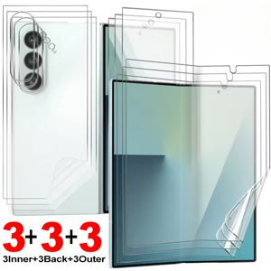 TEMU 9In1 갤럭시 Z 폴드7 액정 보호 필름, 폴드6 후면 필름, 폴드5 폴딩 액정 보호 필름 (Z 폴드 7 6 5 4 호환)