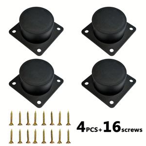 TEMU 3cm 탄소강 가구 다리 - 현대적인 매트 블랙 방지 스크래치 로우 다리, 미끄럼 방지 패드 포함, 침대, 소파 및 TV 스탠드용 녹슬지 않는 무형 하중 지지 디자인 - 내구성 있는 철 구조, 헤비 듀티 메탈 도어 힌지, 테이블 다리