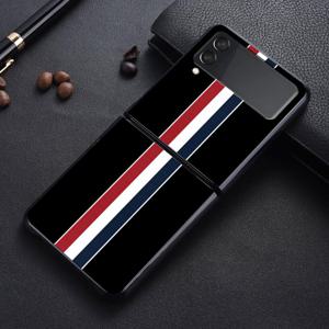 TEMU 휴대폰 케이스 - 혼합 색상 라인 패턴 휴대폰 케이스, 갤럭시 Z 플립3 Z 플립7 6 5 4 3 Z 플립7 FE Z 플립6 Z 플립5 Z 플립4 하드 백 커버에 적합