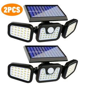 TEMU 커머셜 스트리트 태양광 벽등 2개, 모션 센서 장착 74 LED, 광각 조명, 3단계 조명 모드 조절, 정원, 마당, 거리, 차고, 데크, 현관 조명용, 실내 태양광 조명, 정원용 태양광 조명, 태양광 클립 조명, 태양광 천장등, 차고 조명, 마당 조명, 모던 조명기구, 모션 센서 조명, 태양광 조명, 에너지 효율적인 조명