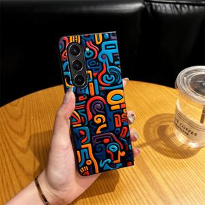 TEMU 삼성 갤럭시 Z 폴드4 Z 폴드7 Z 폴드5 Z 폴드6 Z 폴드 7 6 5 4 3 Z 폴드3용 만화 패턴 케이스 폰 커버