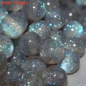 TEMU 150개/100개/80개 12mm/10mm/8mm 고품질 새 레진 반짝이는 회색과 파란색 천체 비즈 - DIY 주얼리, 팔찌, 목걸이에 이상적 - 주얼리 비즈 어소트먼트 제작용 공예 용품. 친구와 가족을 위한 완벽한 작은 선물. 크리스마스, 할로윈 등 다양한 명절에 적합, 목걸이 만들기,팔찌 제작,주얼리 제작자,휴일 쇼핑객