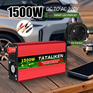 TEMU 1500W 인버터 DC12V 24V AC220V 캠핑 전기 공급기
