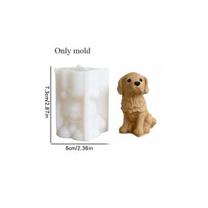 TEMU 레진 실리콘 몰드, 귀여운 앉아있는 골든 리트리버 실리콘 몰드, 강아지 타입 실리콘 몰드, DIY 캔들, 비누, 석고, 레진 액체, 점토 공예 및 장식용, 내구성 있고 재사용 가능, 발렌타인데이, 크리스마스, 부활절, 추수감사절, 생일 선물 및 홈 데코레이션에 이상적, 따뜻하고 로맨틱한 분위기, 캔들 실리콘 몰드 액세서리