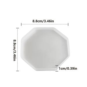 TEMU 2개입 팔각 코스터 실리콘 몰드, 에폭시 레진 코스터 실리콘 몰드, 수제 제작 애호가 프로젝트, 다양한 표본 보존, 꽃, 잎 등 보존에 사용 가능, 다용도, 홈 데코, 현관, 데스크탑 디스플레이