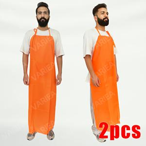 TEMU VARIEA-2개 세트 - 오렌지색 고품질 가드닝 앞치마, 내구성 강한 잔디깎기 앞치마, 인체공학적 디자인의 조절 가능한 앞치마, 쉽고 빠르게 착용 가능, 장시간 착용 및 작업에 적합