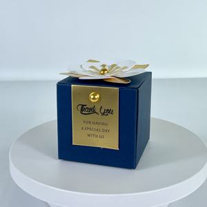 TEMU 창의적인 꽃 모양 사각 웨딩 사탕 상자, 정교한 작은 꽃 초콜릿 상자, 축제 파티 연회 기념일 선물 포장 상자 20개입