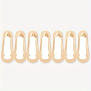 TEMU 7켤레 여름용 아이스 파이버 원단 씬핏 로우컷 실리콘 미끄럼 방지 보트 양말
