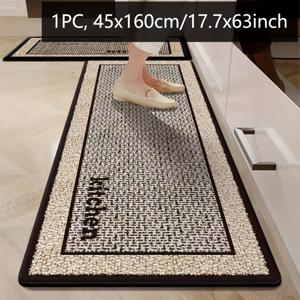 TEMU 심플 주방 흡수 발매트, 긴 스트립 규조토 미끄럼방지 매트, 3.5mm 두께 욕실 매트, 현관 입구 매트
