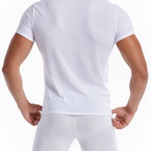 TEMU 남성용 아이스 라운드넥 쿨링 언더셔츠: 라운지, 수면, 캐주얼 웨어를 위한 초경량 베이스 레이어