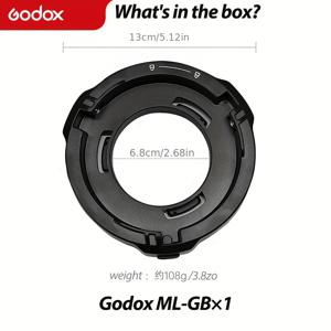 TEMU Godox ML-GB 보웬 마운트 어댑터 링 – Godox Ml100Bi ML60IIB, Ad300Pro Ad400Pro 플래시 & ML30 Ml30Bi ML60 Ml60Bi 조명과 호환 가능