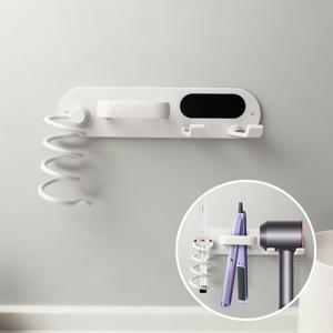 TEMU 드릴링 설치 - 알루미늄 헤어 드라이어 브래킷, 욕실 선반, 스플린트, 컬링 아이언, 헤어 드라이어 등 배치에 적합