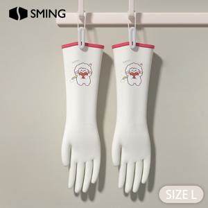 TEMU 1개, 거실 및 주방용, 위생 청소용, 부드럽고 편안하며 내구성이 좋음, 손에 잘 맞음, 귀여운 만화 디자인, 니트릴 장갑