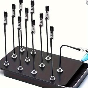 TEMU 10개입 자석 베이스 구부릴 수 있는 모델 컬러링 클립 상자, 악어 클립 모델 컬러링 보조 도구