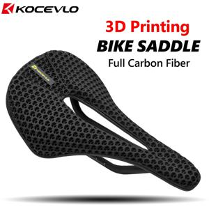TEMU KOCEVLO KS07 3D 프린팅 자전거 안장 카본 파이버 속이 빈 편안한 통기성 MTB 산악 로드 자전거 사이클링 안장