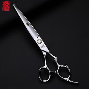 TEMU 파이어마스터 고급 헤어커팅 가위 - 7인치 플랫 가위, 440C 스틸 제작, 수작업 마감. 헤어디자이너를 위한 대형 손잡이 가위, 전문 장인이 제작