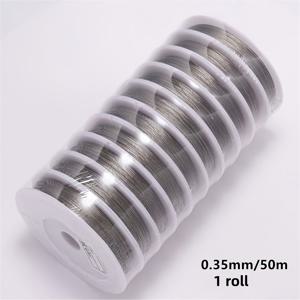 TEMU 1/10롤 0.3/0.35/0.38/0.45/0.5/0.6/0.7/0.8mm 주얼리 제작용 강철선, 비신축성, 은회색, 다용도 DIY 와이어, 주얼리 래핑 및 고정용 와이어, 핸드메이드 액세서리 재료, 팔찌 및 목걸이 엮기 와이어, 수집품 및 골동품용 구슬 꿰기 끈