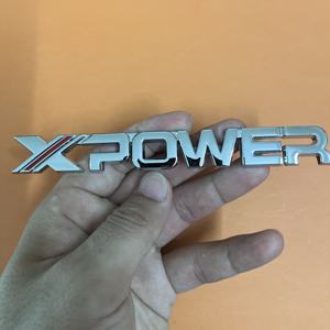 TEMU 1개, 메탈 스티커, X-Power 레터링 엠블럼, 스타일리시하고 실용적인 트렁크 배지 - 펜더 엠블럼 - 사이드 패널 스티커