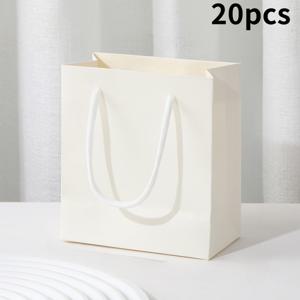 TEMU 그녀/남자를 위한 선물, 손잡이가 달린 20개 미니 선물 가방 세트. 모던하고 간편한 디자인, 파티, 크리스마스, 결혼식, 생일 및 휴일 선물 포장, 보석 상자, 파티 답례품 가방에 적합한 튼튼한 종이 가방