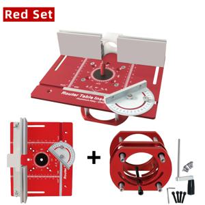 TEMU 65mm 직경 모터용 Woodworking 플립 플레이트 및 라우터 리프트 키트 (미터 및 인치 스트로크 스케일 포함) - 알루미늄 합금 라우터 테이블 인셋 플레이트 (미터 게이지 및 펜스 포함) - 작업대 트리머 목수 보조 도구