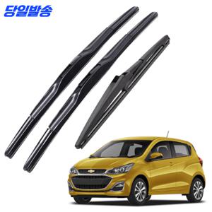 TEMU 1+1+1 스파크 M300 M400 전차종 호환 순정형 전면 후면 후방 뒷유리 와이퍼 1SD