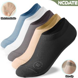 TEMU NCDATE 남성용 논쇼 양말 5켤레 - 단색 인비저블 로우컷, 사무실, 캐주얼 & 아웃도어용, 통기성 메쉬와 땀 흡수성 타월 밑창, 로퍼용 부드러운 신축성, 기계 세탁 가능 선물용