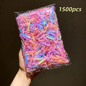 TEMU 1500개 탄성 헤어 타이는 스타일링 및 헤어 정리에 적합 - 가볍게 헤어 품질 보호, 엉킴 방지, 내구성