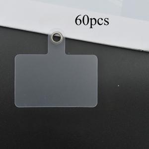 TEMU 60개 투명 PVC 휴대폰 끈, 분리형 카드 개스킷 포함 - 안전한 부착을 위한 걸이 코드 패치, 업무 및 여행에 적합, 휴대폰 안전 추가 장치|투명 디자인 패치|내구성 좋은 개스킷