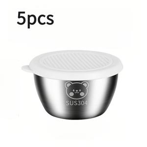 TEMU 2/5/8/10개입 팩 - 뚜껑 포함 304 스테인리스 스틸 소스 컵, 두꺼워진 1.5oz 미니 누수 방지 디핑 그릇, 케첩, 간장, 샐러드 드레싱용, 주방, 레스토랑, 피크닉용 귀여운 휴대용 식기류