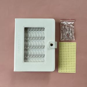 TEMU 네일 컬러 쇼케이스용 휴대용 책, 젤 폴리쉬 샘플용 분리형 비자석 홀더 포함. 네일 팁용 빈 150개 포함, 살롱 또는 가정 프로젝트에 적합|젤네일|네일팁
