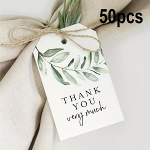 TEMU 50개 녹색 감사 선물 태그 세트 (걸이 구멍 포함), 선물, 파티 및 축하 행사를 위한 장식에 완벽