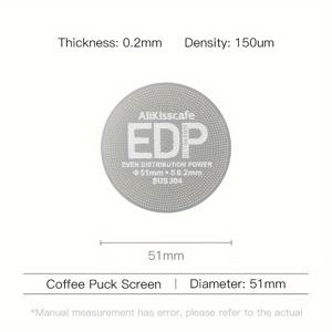 TEMU 1개 커피 팩 스크린 필터 스크린 스탠드 포함 51mm 53.5mm 58.5mm 재사용 가능 스테인리스 스틸 0.2mm 두께 필터 메쉬 포터필터용 팩 스크린 홀더 커피 머신 액세서리 바리스타 도구