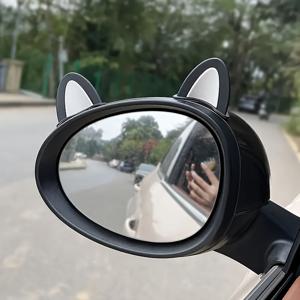 TEMU 귀여운 고양이 귀모양 4개입 (거울은 포함되지 않음, 이해하셨나요?) - 자동차 핸들 장식용 접착제대시보드 트림