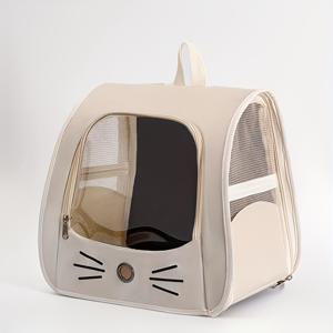 TEMU Paws Sauvy 대용량 반려동물 캐리어 백팩, 가볍고 통기성 좋은 고양이 & 소형견용 여행 가방, 옆면 개폐식 및 간식 주머니 포함