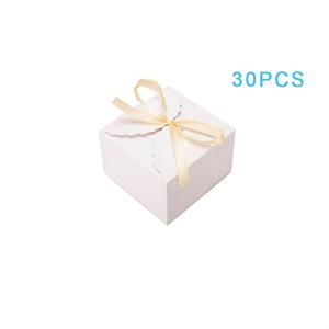 TEMU 그녀/남자를 위한 선물 30개 신선한 단색 사각 핸드메이드 비누 리본 접이식 포장 상자, 결혼 선물, 생일 파티, 기념일, 포장 장식 선물 상자에 적합