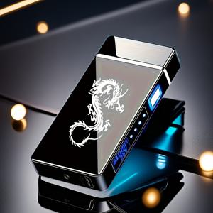 TEMU 패션 신제품 LED 지능형 야외 방풍 이중 아크 라이터 플래시라이트 무화염 전자식 휴대용 플라즈마 USB 충전식 전기 라이터, 남녀 공용 생존 도구, 캠핑 장비, 세련된 디자인, 스타일리쉬 액세서리, 내구성 강한 구조, 무화염 점화, 흡연가 선물, 테크사바이 사용자용