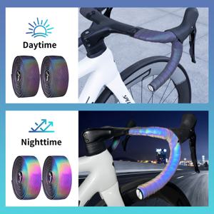 TEMU Pollycycle 컬러풀 PU EVA 자전거 핸들바 테이프 미끄럼 방지 충격 흡수 로드 바이크 바 테이프 (바 엔드 플러그 포함)
