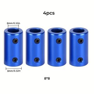 TEMU 모터 커플러 커넥터 4개, 커플링, 5mm 및 8mm, 모터 커플러, 탄성 인코더, 모형 보트, 모형 자동차, 모형 항공기, 금속 모델, 모터 연결 부품, 3D 프린팅 추가 부품, 내구성, 3D 프린터 구성 요소, 정밀도, 3D 프린터