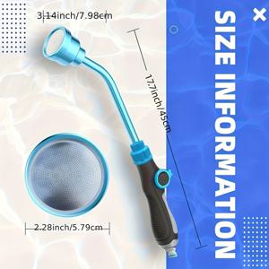 TEMU 2000홀 헤비듀티 조절 가능한 긴 정원 호스 스프레이 - 엄지 컨트롤 밸브 포함, 19.48인치 물 분사기 - 잔디, 화단 관수용 - EU 호환